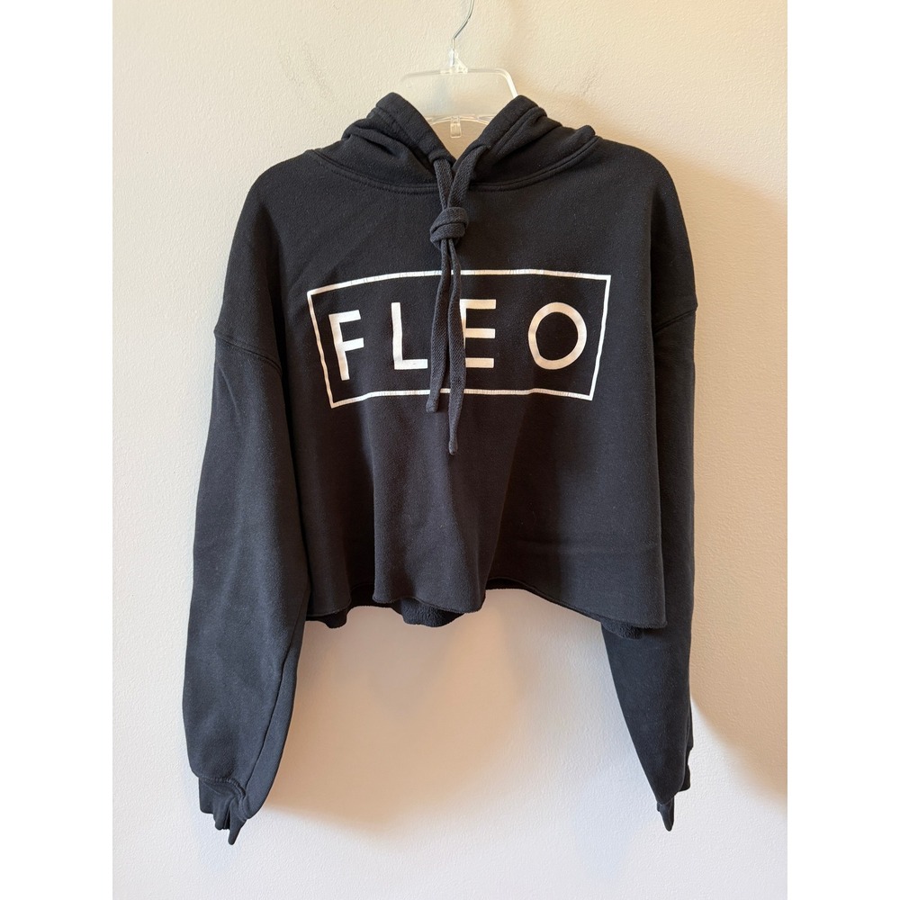 FLEO Cropped Hoodie Women's Size Small Athletic Pullover Sweatshirt